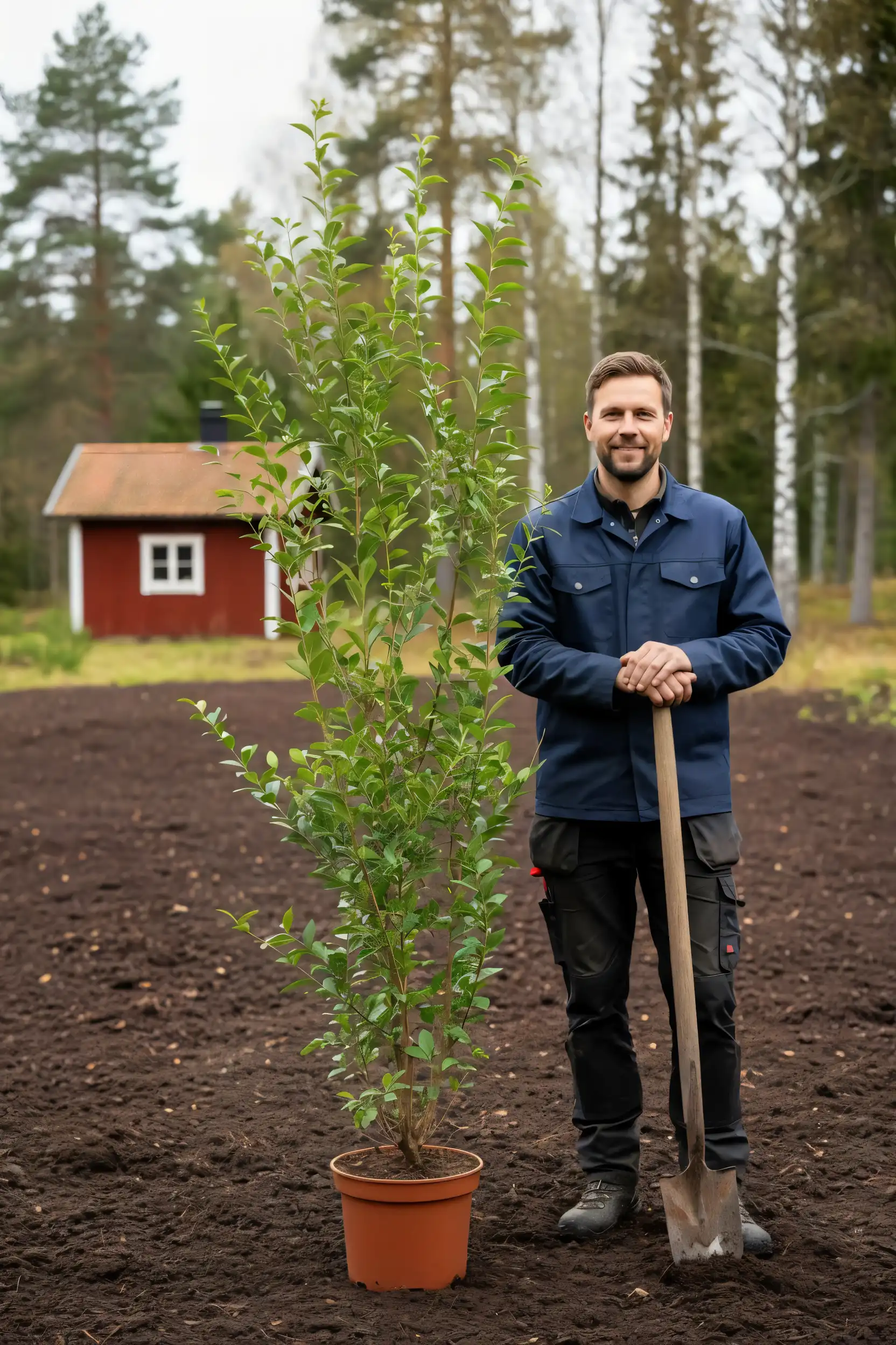 Storbladet liguster hæk Genius Pakke i potte 180-220cm - Giver øjeblikkelig afskærmning