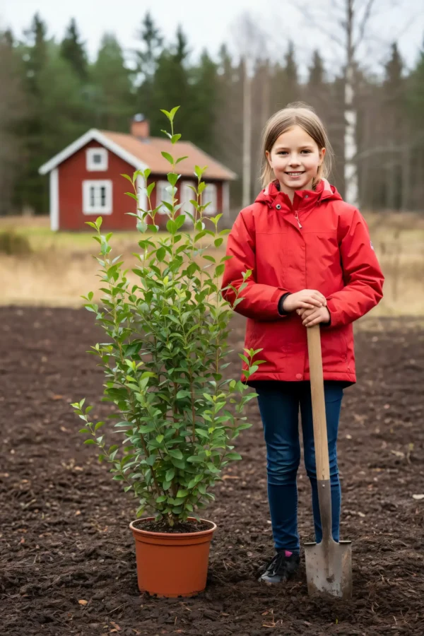 Storbladet liguster hæk Genius Pakke i potte 100-140cm - Giver øjeblikkelig afskærmning
